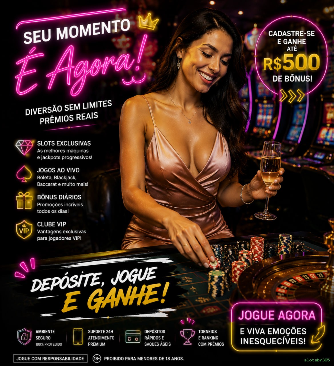 Bônus boas-vindas slotsbr365 R$100